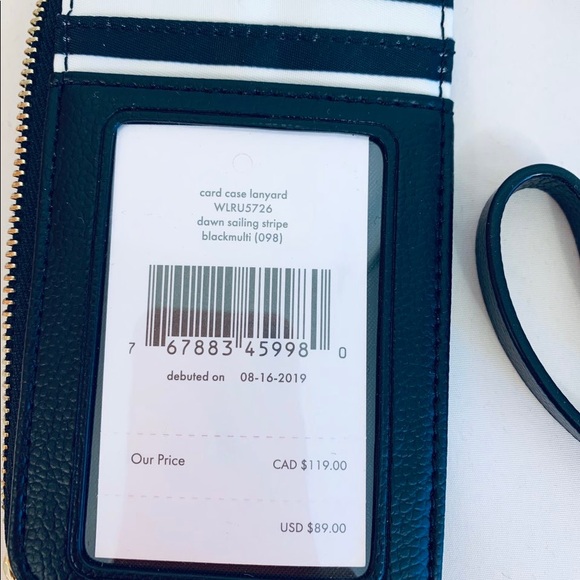 Kate Spade Dawn Sailing Stripe Case ID Lanyard - Picture 4 of 5